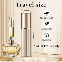 Atomizador de Perfume Portátil de Aluminio y Vidrio Cuadrado, 5ml, Botella Recargable de Viaje, con Bomba a Prueba de Fugas y Embudo