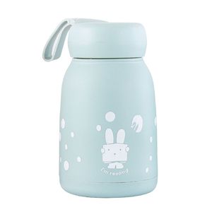 Gobelet à eau en verre à double paroi avec logo imprimé portable pour enfants, bouteille isotherme mignonne avec corde de levage pour la rentrée scolaire, publicité - Product Image 2