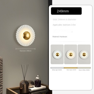 Applique <span class=keywords><strong>murale</strong></span> LED design moderne corps en fer Style OVNI post-moderne pour chambre à coucher de luxe hôtel maison fond décoratif applique <span class=keywords><strong>murale</strong></span> - Product Image 5