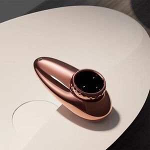 Robinet de luxe en forme de galet en or rose robinet moderne monotrou multifonctionnel en laiton avec aérateur réversible anti-éclaboussures - Product Image 1