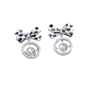 Aretes de Plata S925 con Perla Marberto de 10 mm, Accesorios para DIY, Bandeja Vacía Semiterminada 4218, Componentes para Joyería - Product Image 5