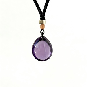 Colgante de Gota de Agua de Amatista Brasileña Natural de 22 mm, Cristal Curativo de Cuarzo, Collar con Piedra en Forma de Lágrima para Reiki, Meditación y Joyería - Product Image 1