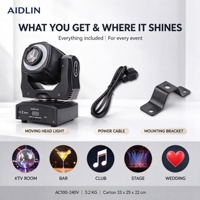 Lampu Gobo Mini 60W Moving Head dengan Prisma 3-Sisi dan Cincin LED RGB, Pencahayaan Panggung Auto Run Master-Slave untuk Acara Klub Malam