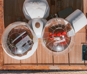 2 Phòng Lớn Ngoài Trời Đơn Tunnel Nhà Khách <span class=keywords><strong>S</strong></span>ạn Phòng Tắm Rõ Ràng Inflatable Dome Trong Suốt Bong Bóng Lều - Product Image 3