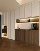 Buffet moderne personnalisable en bois massif, grande capacité, écologique et durable, idéal pour la maison, le bar, la salle à manger et le salon