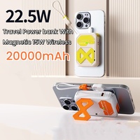 Power bank magnétique sans fil Chargeur de voyage universel 5-IN-1 avec prises USB C PD 22.5W Magnetic Travel Powerbank 20000mAh