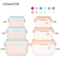 Glacière portable Icemaster personnalisée en PP de qualité alimentaire pour le camping, avec poignée et roues, isolée pour les aliments en extérieur