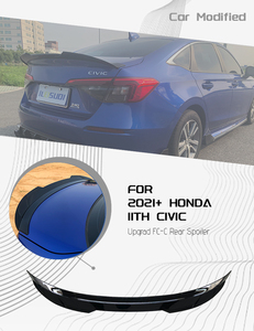 สปอยเลอร์หลังแบบคาร์บอนไฟเบอร์สีดำเงา ABS รุ่นใหม่ปี 2024 ของ Leishuo สำหรับ Honda Civic FE-C รุ่นที่ 11 ปี <span class=keywords><strong>2022</strong></span>+ - Product Image 6