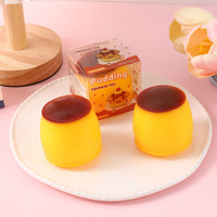 Mainan Squishy Puding Karamel TPR Renyah Lambat Mengembang Sensorik Fidget Pereda Stres Hadiah Buatan Tangan