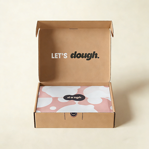 Scatole Pieghevoli Personalizzate <span class=keywords><strong>per</strong></span> Alimenti in Carta Kraft Biodegradabile, Scatole <span class=keywords><strong>per</strong></span> Biscotti e Ciambelle con Divisori - Product Image 3