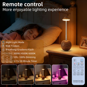 Tumbler <span class=keywords><strong>Design</strong></span> moderno peso USB ricaricabile RGB lampada da scrivania regolabile in altezza Touch luci notturne camera da letto lampada da tavolo LED comodino - Product Image 5