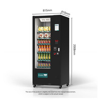 Nueva máquina expendedora tipo correa de tendencia, 36 ranuras, máquinas expendedoras comerciales automáticas de alimentos frescos, pasteles, verduras y frutas a la venta