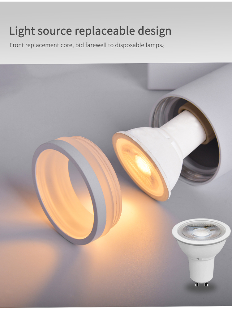 12V Modern Track Light 360 mr16 Surface Mounted Front Replace Bulb 5w Spot Light