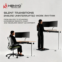 Bureau debout pour immeuble de bureaux, en acier, à double moteur, ergonomique, extensible, hauteur réglable, montage facile, design contemporain, moderne