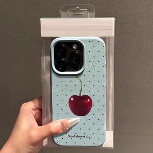 Custodia <span class=keywords><strong>per</strong></span> telefono con Cherry a punto rosso <span class=keywords><strong>per</strong></span> <span class=keywords><strong>iPhone</strong></span> <span class=keywords><strong>11</strong></span> Case 13 15 14 12 16 17 Pro Max 14 15 Plus <span class=keywords><strong>Cover</strong></span> con fiocco cuore morbido antiurto - Product Image 3