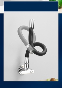 Brass Single-Handle Kitchen Taps Wall Mounted Single Cold Kitchen Faucet with <strong>Flexible</strong> <strong>Rubber</strong> <strong>Silicon</strong> Spout <strong>Hose</strong> - Product Image 4