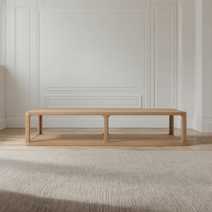<span class=keywords><strong>MYHOME</strong></span> 2025 Tavolino da Caffè Rettangolare di Lusso in Legno di Quercia Massello Stile Francese Design Moderno Garanzia di 3 Anni per Casa Ufficio Soggiorno - Product Image 1