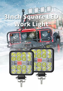 <span class=keywords><strong>Mini</strong></span> vuông 48W 12V <span class=keywords><strong>24V</strong></span> <span class=keywords><strong>LED</strong></span> làm việc ánh sáng nhấp nháy Trắng Đỏ Xanh nhấp nháy cho xe ô tô THUYỀN ATV <span class=keywords><strong>Led</strong></span> Đèn Pha - Product Image 4