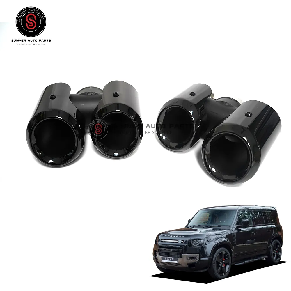 Exterior Accessories Aluminum Kit CAR BLACK/SLIVER EXHAUST PIPE For Land Rover defender 2020