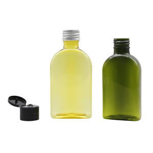 2025 vente directe d'usine de personnalisation en gros de bouteilles plates en PET de 160ml avec couvercle pour huile corporelle parfumée et glycérine - Product Image 1