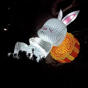 Various Zodiac Decorations Rabbit Year Decorations Chinese Lantern Led Lantern New Year 2023 Lantern Exhib