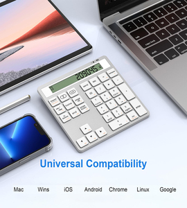 Ergonomic BT Dual Mode <b>Wireless</b> USB 3.0 Numeric Keyboard & Display Calculator 2-in-1 Portable Number Keypad for Computer/<b>PC</b> - Product Image 2