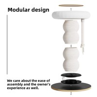 Arbre à chat compact pour petits espaces, structure d'escalade et griffoir avec plateau en sisal, corde de chanvre et design en forme de gourde