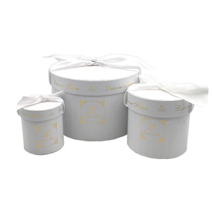 <strong>Custom</strong> Luxury White Round Cardboard <strong>Flower</strong> <strong>Box</strong> With Ribbon Handle Lid Paper Gift Packaging Hat <strong>Box</strong> For Rose - Product Image 6