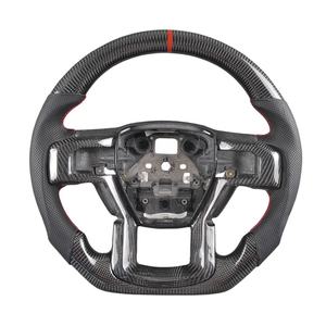 Volant de course sport en fibre de carbone véritable personnalisé pour Ford F150 Raptor Ranger Everest 2015 2016 2017 2018 2020 2021 <span class=keywords><strong>2023</strong></span> - Product Image 4
