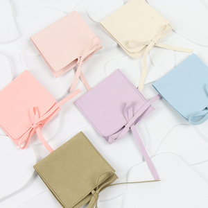 MOJIU Custom Hot Stamped Suede Envelope <b>Light</b> Blue 8*8cm Microfiber Fashionable Multi-color Jewelry Pouch for Display & Storage - Product Image 2