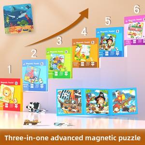 Juego de 6 Libros de Rompecabezas Magnéticos, Juguete Educativo Montessori para Niños, Rompecabezas para Niños y Niñas de 3 <span class=keywords><strong>A</strong></span>ños en Adelante - Product Image 3