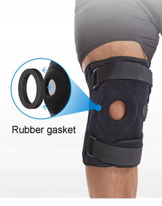 Genouillère respirante à absorption des chocs avec sangle réglable pour entraînement sportif et protection articulaire, genouillère à rotule ouverte - Product Image 2