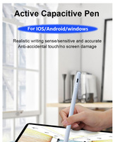 Nouveau stylet universel JT19 de haute qualité, blanc, pour dessin, tactile capacitif, stylo à bille, clé USB, coque en alliage d'aluminium, compatible
