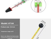 Termometer Kaca Mewah untuk Akuarium dengan Suction Cup, Skala Jelas, Ramah Lingkungan, Alat Pengukur Suhu Air
