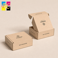 Boîte d'emballage personnalisée biodégradable et recyclable, boîte brune pour emballer des foulards, boîte d'emballage pour les boutiques de détail et le commerce électronique