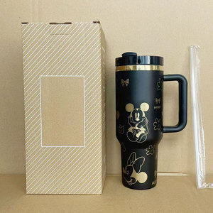 Gobelet isotherme de 40 oz le moins cher en gros, avec poignée et paille, motif dessin animé, pour voyage et voiture, 30/40 oz - Product Image 6