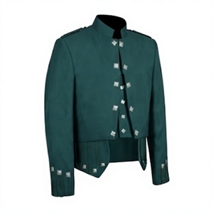 Chaqueta Escocesa Doble de Lana y Viscosa para Hombre, con Chaleco Bordado, Cuello Alto con Botones, Ropa Formal de Invierno - Product Image 3