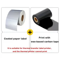 Ventes directes d'usine mat argent blanc PET étiquette adhésive papier brillant fini muet argent autocollant rouleaux
