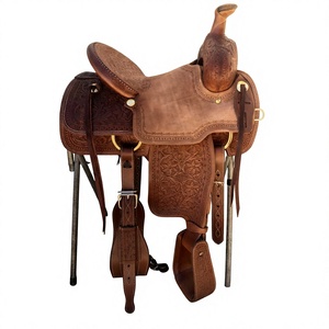 Selle de cheval antique BS International Handicrafts, couverture de cheval en cuir véritable, style anglais, bois, SUS304, durable - Product Image 1
