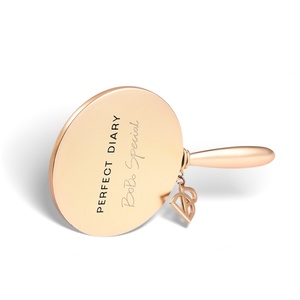 Gold Handheld Makeup <b>Mirror</b> Personalized Round Metal Cosmetic <b>Mirror</b> With Handle - Product Image 6