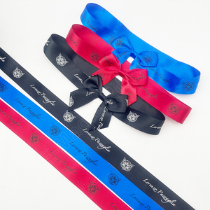 Lazo de satén pre-hecho al por mayor <span class=keywords><strong>E</strong></span>-Magic, lazo de satén con logo personalizado impreso, lazo de satén para envolver regalos - Product Image 4