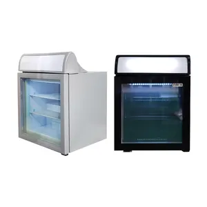 Meisda Factory 55L compressore raffreddamento gelato Display piccolo Hotel Mini Bar congelatore con scatola luminosa a LED