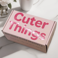 Boîte d'emballage rose personnalisée avec logo, en carton ondulé avec bande de déchirement, boîte d'expédition pour cadeaux et emballage e-commerce