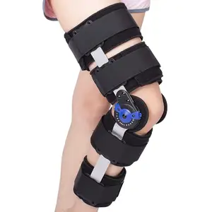 Nvorliy Hinged ROM 무릎 받침대 관절염, ACL, PCL, 반월 상 연골 눈물, 힘줄, 골관절염에 대한 조정 가능한 무릎 이모빌라이저 지원 - Product Image 1