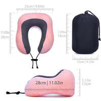 Oreiller de voyage gonflable de haute qualité en mousse à mémoire de forme rafraîchissante pour le travail, contour cervical, soulagement de la douleur, sommeil