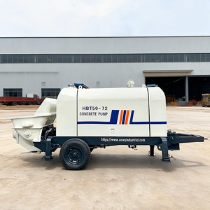 Pompe à béton diesel HBT50 puissante, système entièrement hydraulique, moteur, garantie d'un an, fourniture directe usine Chine, 20-25m/H, 50m vertical - Product Image 1
