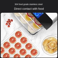 Déshydrateur intelligent pour fruits et légumes, usage domestique et commercial, automatique, 800W, 110/220V, acier inoxydable