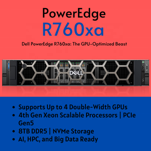 เซิร์ฟเวอร์แร็ค Original New Poweredge R760xa พร้อมซีพียู Xeon 6434 รุ่น R760xa - Product Image 4