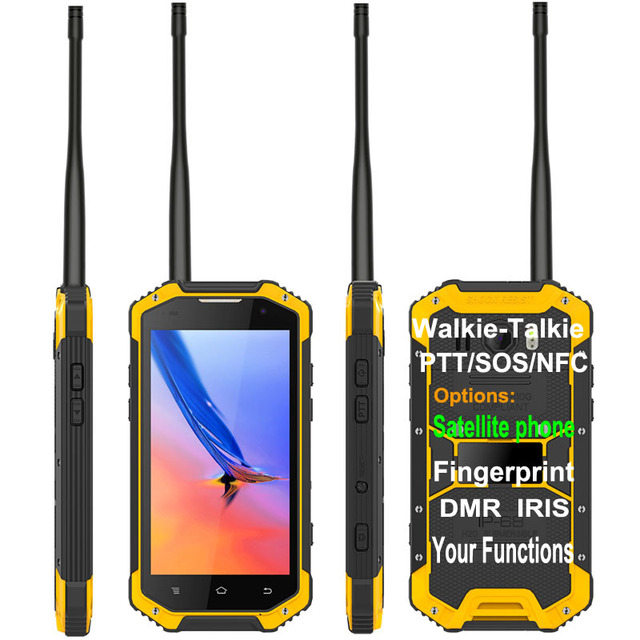 Cheapest Factory 4.7 Inch NFC Walkie-Talkie PTT Rugged Phone, Waterproof Phone with Optional DMR Fingerprint Satellite Phone