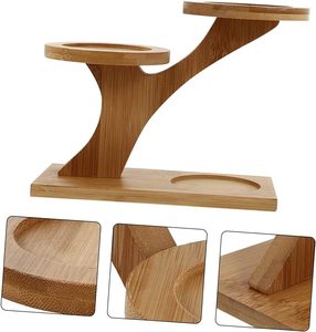 Three-Tier Round Wood Natural Color <b>Desktop</b> Indoor Plant Stand Multi-Layer Design Wooden Pot Holder and <b>Shelf</b> for Storage - Product Image 5